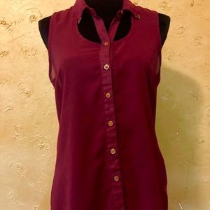 Burgundy Red Blouse